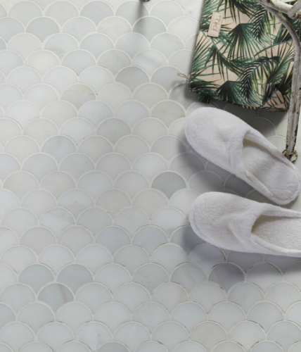 Ca Pietra Zen Marble Scallop Mosaic